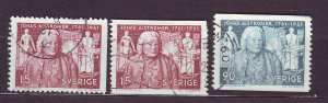 J22865 JLstamps 1961 sweden set used #597-9 alstromer