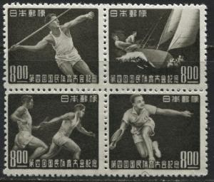 Japan 1949 Sports block of 4 mint o.g.