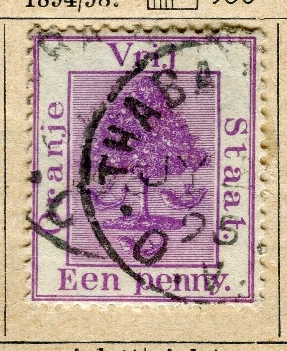 ORANGE FREE STATE; 1894 early classic QV issue fine used 1d. value