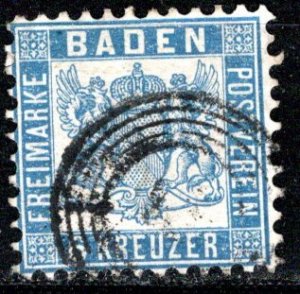 German States Baden Scott # 22, used