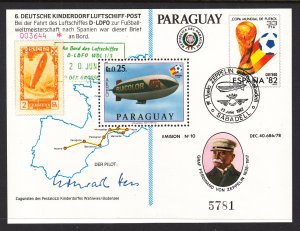 Paraguay C522 Zeppelin Souvenir Sheet MNH VF