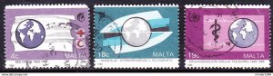 MALTA 1988 4c/18c/19c Anniversaries & Events Set Multicoloured SG829/831 FU