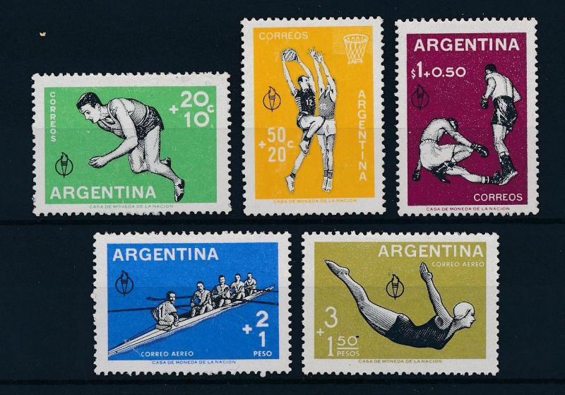 [44379] Argentina 1959 Sports Basketball Boxing Rowing Diving MLH