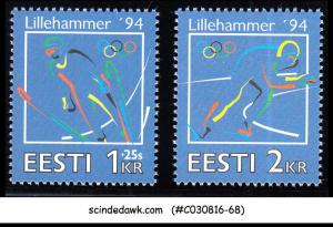 ESTONIA - 1994 XVIIth WINTER OLYMPIC GAMES LILLEHAMMER '94 - 2V - MINT NH