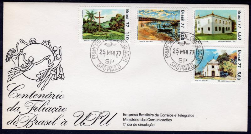 Brazil 1977 Sc#1505/1508 Cent.of Brazil's membership in UPU set (4) FDC