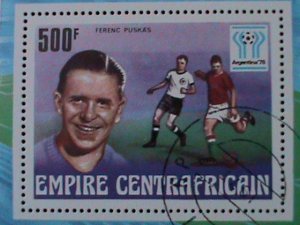 ​CENTRAL AFRICAN-1978 ARGENTINA'78-WORLD CUP SOCCER-CTO- S/S VF-LAST ONE