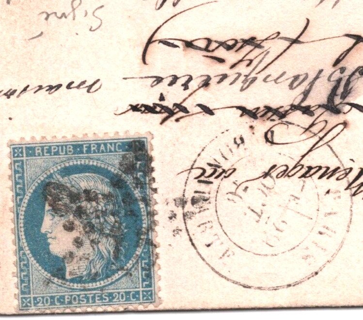 France BALLON MONTE Petite Post Card* 29/10/1870 PARIS SIEGE Balloon Mail MA1013
