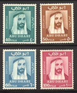 Abu Dhabi Scott 38-41 Unused LHOG - 1967 Sheik bin Sultan al Nahayan -SCV $52.50