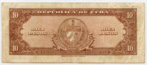 1960  Banknote 10 Pesos Pick # 79b
