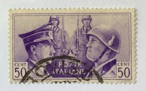 Italy 1941 Scott 416 used - 50c, Rome-Berlin Axis, Hitler & Mussolini