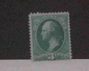 US STAMP #207 UNUSED AS NO GUM   cat.$25.00  