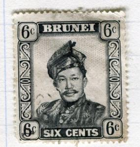 BRUNEI;  1964 early Sultan Saifuddin issue fine used 6c. value