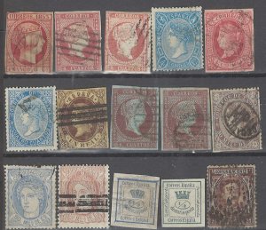 COLLECTION LOT # 2899 SPAIN 15 STAMPS 1853+ CV+$23