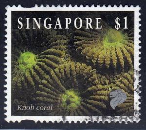 Singapore #682 Knob Coral, used.