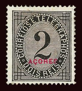 AZORES Scott #P5a 1888 newspaper stamp AÇORES ovpt perf 13½ unused partial gum