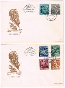 #259 - 264 used  Friedrich Engels 135th birth anniv. on FDC cv 16.50 €