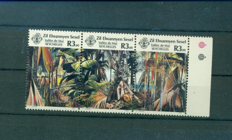 Zil Elwannyen Sesel - Sc# 140. 1987 Tropical Forest. MNH Strip. $11.00.