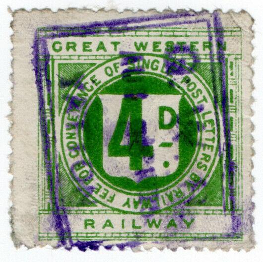 (I.B) Great Western Railway : Letter Stamp 4d (Yatton)