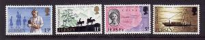 Jersey-Sc#164-7-unused NH set-Missionary Doctor in China-Maps-Dr. Grandin-1976-