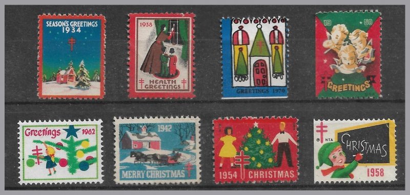 United States - Christmas seals 1930's to 1950s (8)