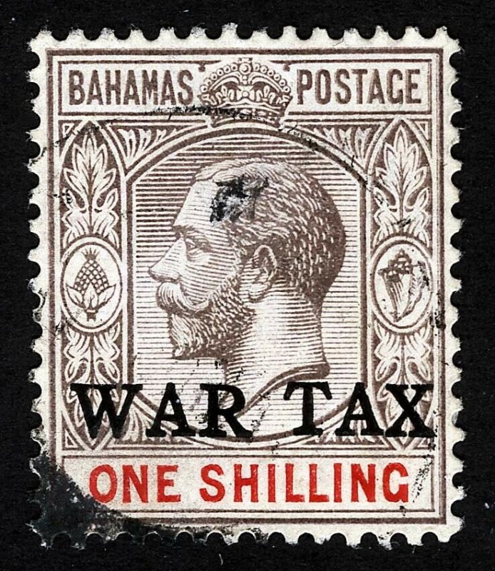 Bahamas Sc MR4 War Tax Overprint Light Cancel *Oak Lot