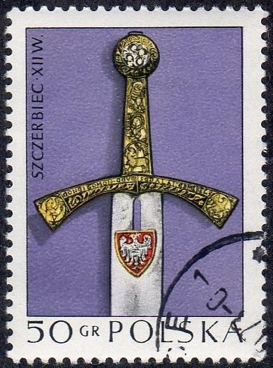 Poland 1961 - Cto - 50g Piast Coronation Sword, 12th Century (1973) (1)