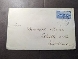 1927 Iceland Cover with Letter Reykjavik to Elkville Germany
