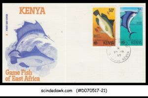 KENYA - 1977 GAME FISH of EAST AFRICA - 2V  FDC