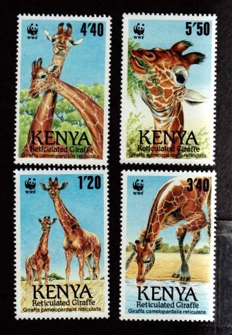 Kenya 491-494 Mint NH MNH Giraffes WWF!