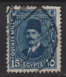 Egypt 1927/37 - Scott 139 used - 15m, King Fuad