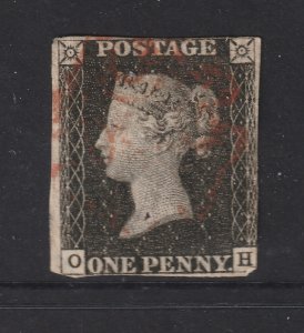 Great Britain a 1d black QV fair only