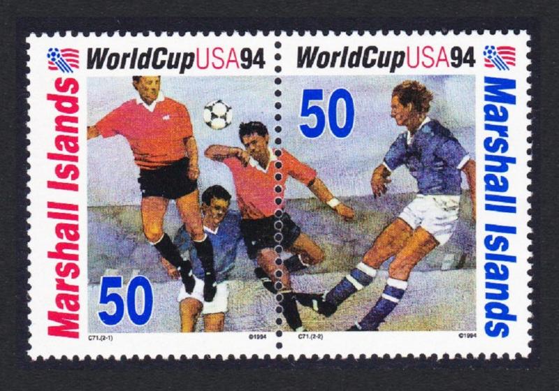 Marshall Is. World Cup Football Championship USA pair SG#522-523 SC#580a