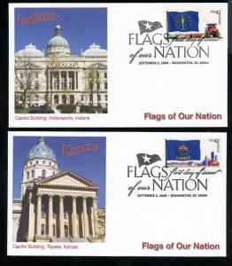 US 4283-4292 Flags of our Nation  set of 10 UA Fleetwood cachet FDC DP