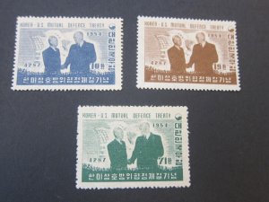 Korea 1954 Sc 206-8 set MH