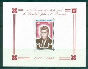 Dahomey 1973 JFK Kennedy 10th Anniv. MS MUH