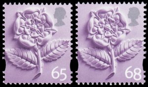 Great Britain Regional Issue - England Scott 4-5 (2001-02) Mint NH VF, CV$5.80 C