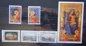 Barbados 1983 Christmas 50th Anniversary of Barbados Museum set & M/S MNH