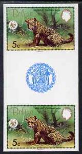 Belize 1983 WWF - Jaguar 5c (Jaguar Cub) imperf inter-pan...