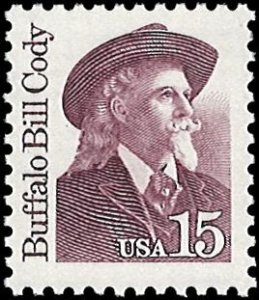 U.S. Scott # 2177  1988 15c mar  Buffalo Bill Cody ; BLOCK TAG mint-nh- vf