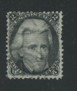 1868 US Stamp #84 2c Used F/VF D. Grill Catalogue Value $4250 Certified