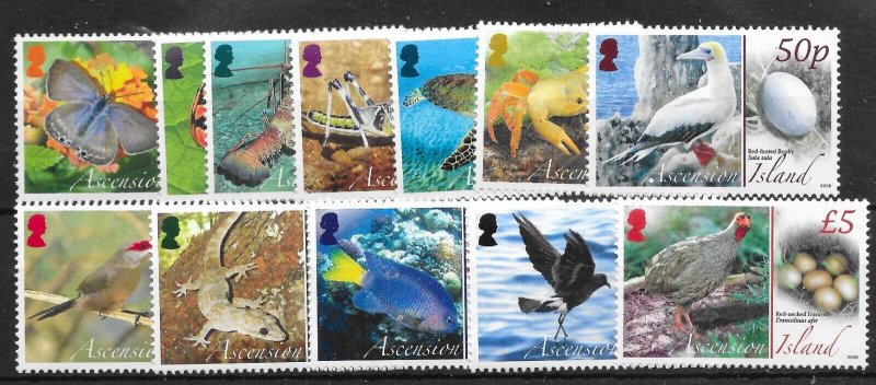 ASCENSION SG987/98 2008 FAUNA & THEIR EGGS SET MNH