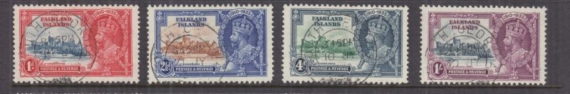 FALKLAND ISLANDS, 1935 Silver Jubilee set of 4, used, SOUTH GEORGIA