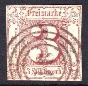 GERMANY THURN & TAXIS 12 RING CANCEL VF $110 SCV