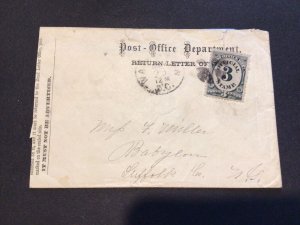 United States 1873 Post Office Dept Official Stamp on cover  Ref 62826