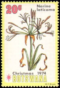 Botswana #128-131, Complete Set(4), 1974, Flowers, Never Hinged