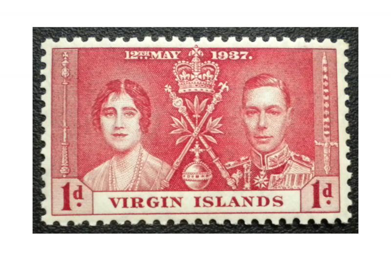 BRITISH VIRGIN ISLANDS STAMP. YEAR 1937. SCOTT # 73. UNUSED