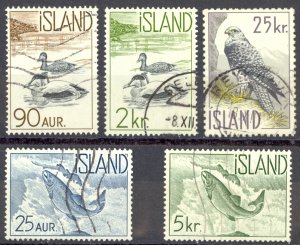 Iceland Sc# 319-323 Used 1959-1960 Water Life