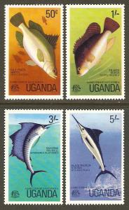 Uganda #159-62 NH Fish