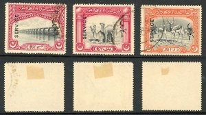 Bahawalpur SGO14/16 1945 Set of 3 with TO9 Opt Used