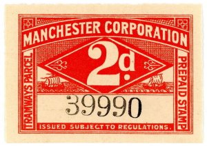 (I.B) Manchester Corporation Tramways : Railway Parcel 2d